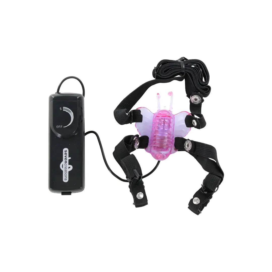 Mini Butterfly Vibrator δονητής κλειτορίδας σε σχήμα πεταλούδας με vibrating bullet και ιμάντες