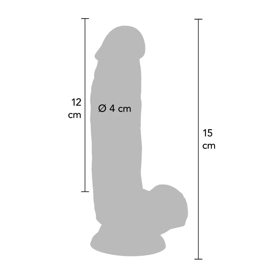 ToyJoy ρεαλιστικό ομοίωμα dildo PVC 15 cm με ισχυρή βεντούζα στη βάση, για άνδρες και γυναίκες
