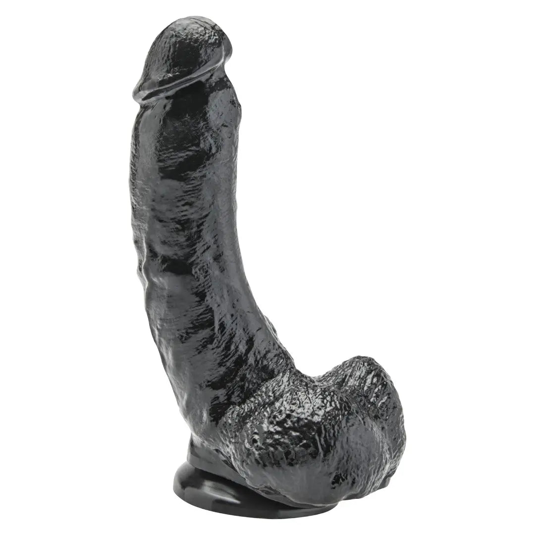 ToyJoy μεγάλο ρεαλιστικό Dildo PVC 20,5 cm με ισχυρή βεντούζα και βάση για Strap-On σε μαύρο χρώμα