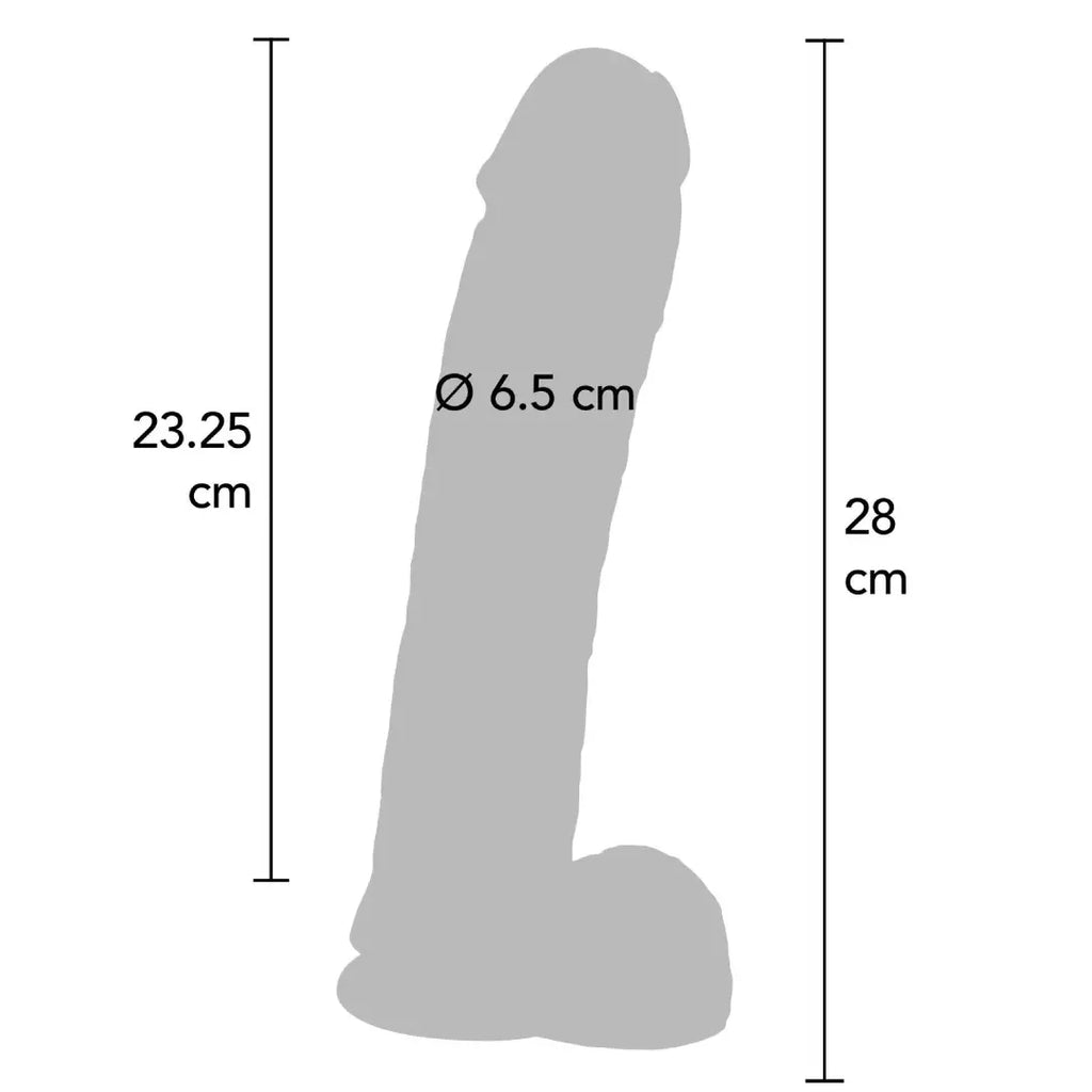 ToyJoy XXL ρεαλιστικό Dildo PVC 28 cm με ισχυρή βεντούζα και βάση για Strap-On