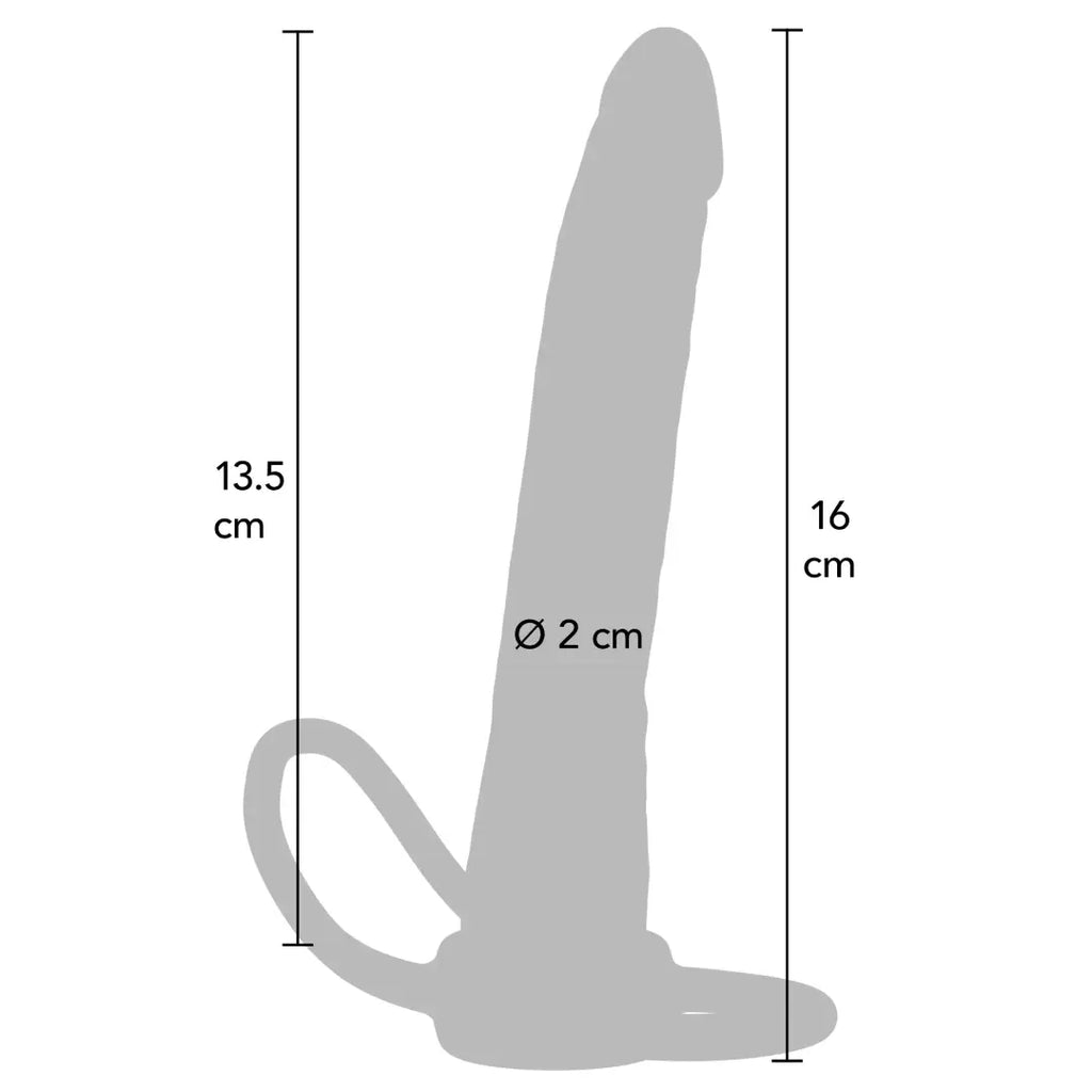 δαχτυλίδι πέους για άνδρες Get Real TOYJOY Double Trouble 16 cm διπλό πρωκτικό sex toy σιλικόνης