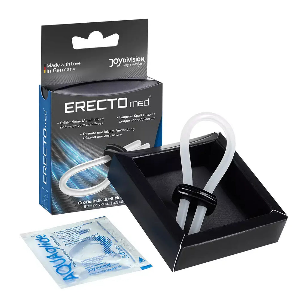 ERECTOmed Ring ρυθμιζόμενο δαχτυλίδι πέους από ιατρική σιλικόνη διάφανο realtoys.gr
