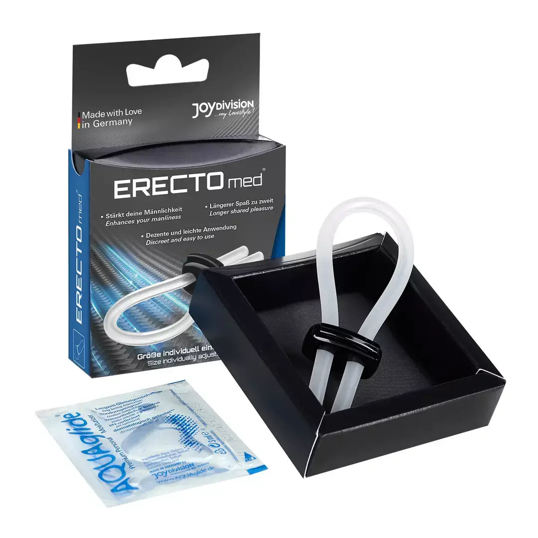 ERECTOmed Ring ρυθμιζόμενο δαχτυλίδι πέους από ιατρική σιλικόνη διάφανο realtoys.gr