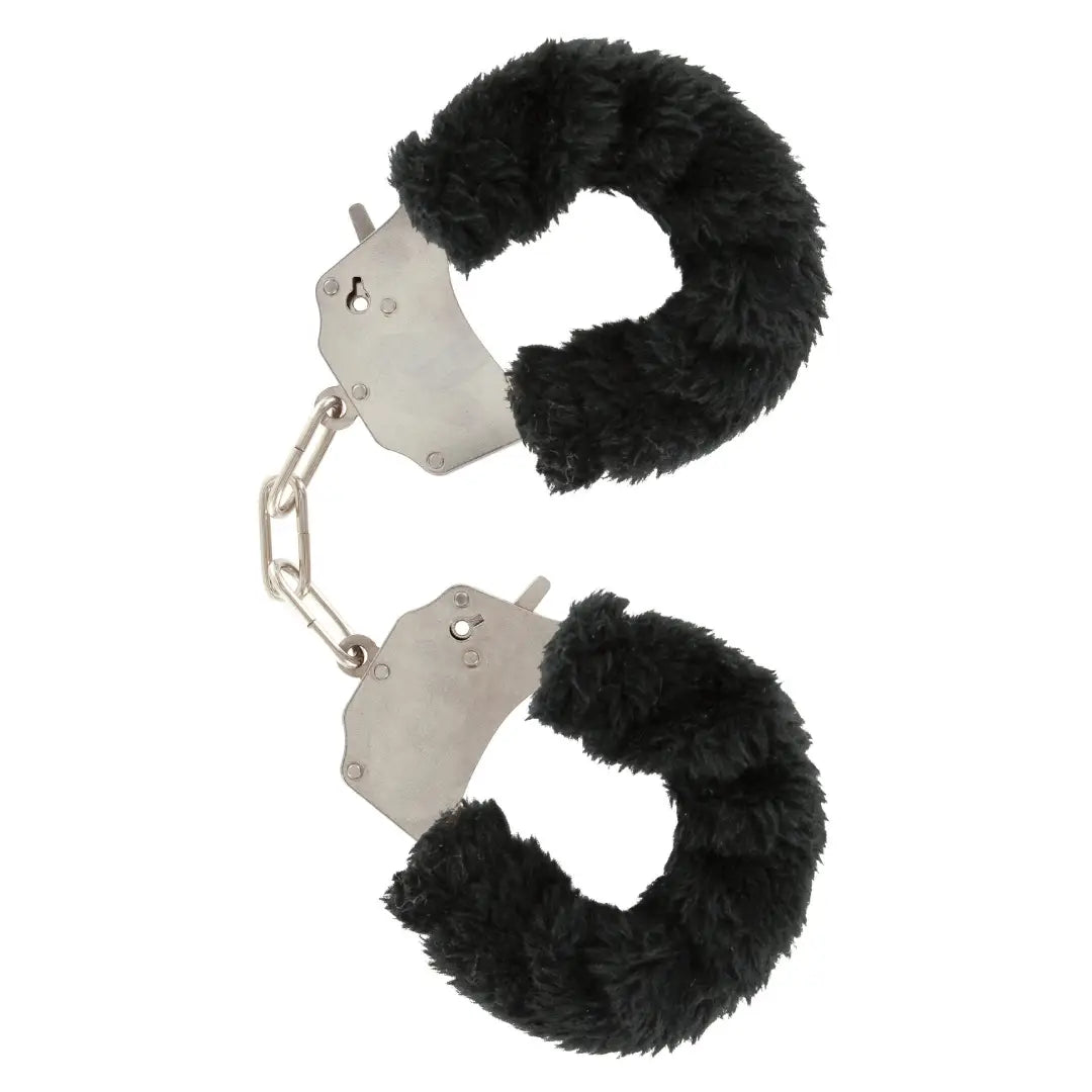 ToyJoy Furry Fun Cuffs με γούνα χειροπέδες bondage μαύρες