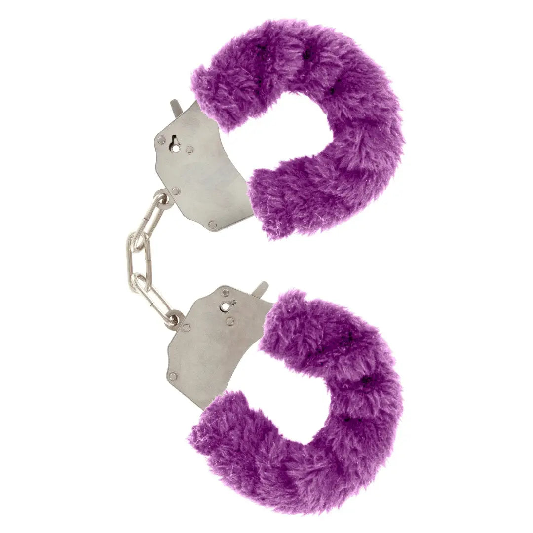 ToyJoy Furry Fun Cuffs με γούνα χειροπέδες bondage μωβ