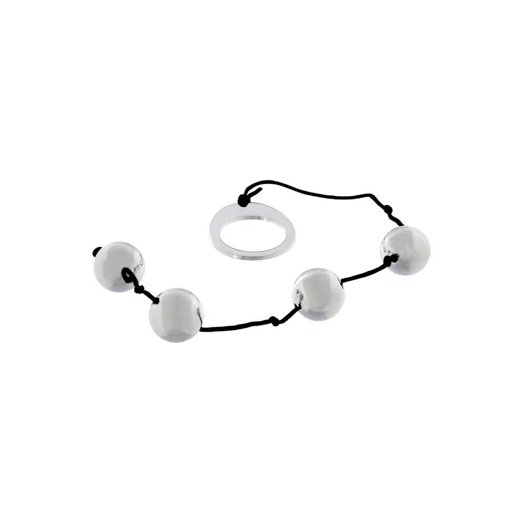 Seven Creations Heavy Metal Anal Beads με τέσσερις μεταλλικές μπάλες realtoys.gr