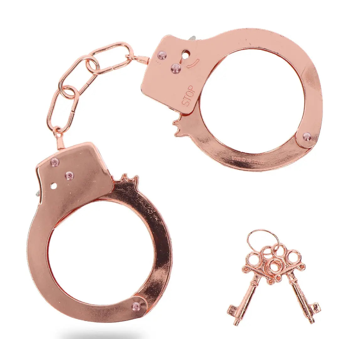ToyJoy Metal Handcuffs μεταλλικές χειροπέδες BDSM bondage ροζ χρυσό