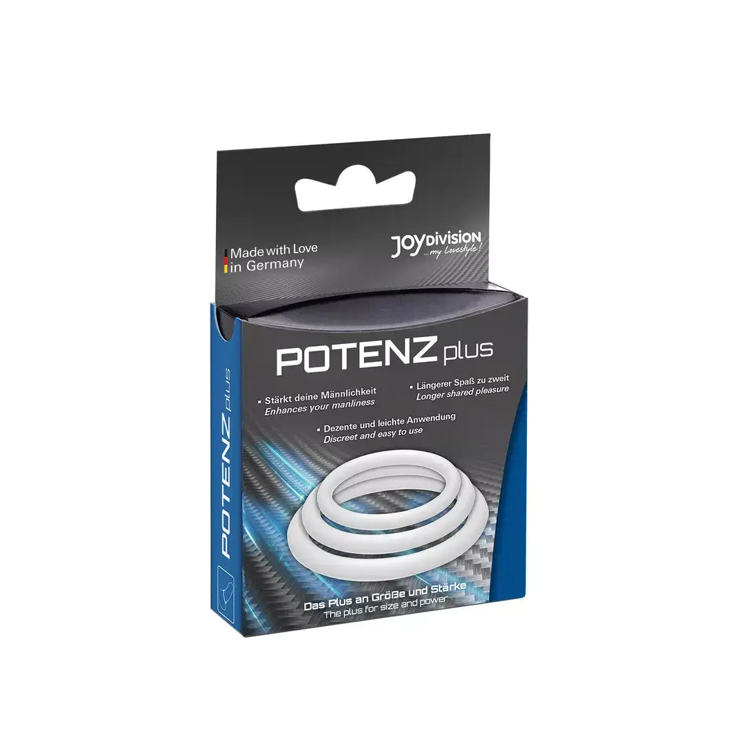 POTENZplus Transparent 3er Mix σετ 3 διάφανων δαχτυλιδιών πέους από ιατρική σιλικόνη