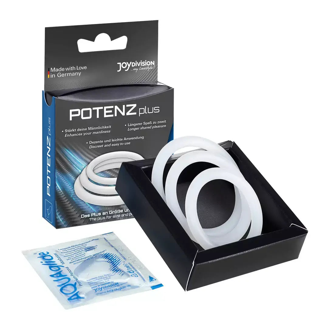 POTENZplus Transparent 3er Mix σετ 3 διάφανων δαχτυλιδιών πέους από ιατρική σιλικόνη realtoys.gr