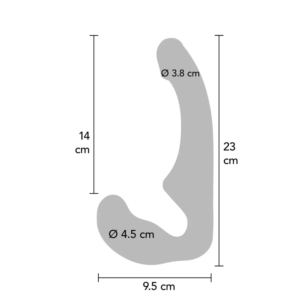 ερωτικό βοήθημα Strapless Strap-On Silicone 23cm από σιλικόνη χωρίς ζώνη